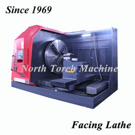 Metal Cnc Automatic Lathe Machine Flat Bed Geared Engine Facing Flange Surface